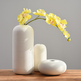 欧式简约白色陶瓷花瓶三件套家居软装饰品客厅桌面插花花器摆件
