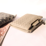 2015新款女包 编织短款钱包编制女式零钱包卡位包钱夹手拿小包包