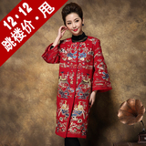 2015秋冬新款女装复古中国民族风重工刺绣花大码羊毛呢子大衣外套