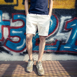 夏季简约纯色短裤青少年直筒运动休闲裤韩版男士沙滩裤潮五分裤子