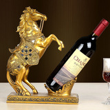 关马工艺品双龙树 红酒架摆件欧式客厅葡萄酒架创意酒柜装饰品玄