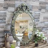 包邮 欧式镜子 浴室镜 美容镜 梳妆镜 卫生间镜子 壁挂妆台镜特价