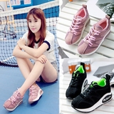 夏季韩版运动休闲鞋女学生板鞋平底旅游鞋舒适跑步鞋系带透气网面