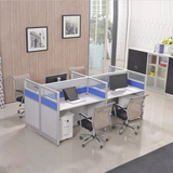 广州办公家具组合定制屏风卡位办公桌4人位员工桌职员桌办公桌椅