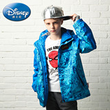 迪士尼正品 漫威男童户外冲锋衣运动外套 儿童加厚保暖外套新