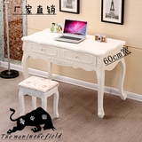 欧式书桌/简约白色实木电脑桌台式家用办公桌田园儿童写字桌现货
