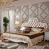 艾歌欧式床法式奢华公主新婚床1.8米双人床储物雕花高端真皮床309