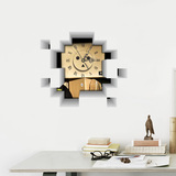 佩格SZ79创意3D墙贴挂钟客厅卧室现代简约时钟静音立体壁钟贴纸