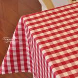 包邮 高档色织全棉桌布艺 格子桌布西餐厅咖啡厅欧式餐桌布椅垫