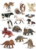 正品德国思乐Schleich仿真动物玩具侏罗纪恐龙模型霸王龙三角龙