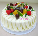 新款时尚白色栗蓉仿真蛋糕模型 庆典蛋糕烘焙假蛋糕 生日蛋糕样品