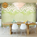 画帛创意田园花卉墙纸艺术壁纸定制大型餐厅清新唯美壁画背景墙布