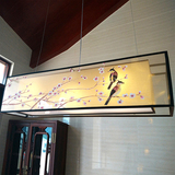 现代新中式复古手绘简约创意吊灯客厅餐厅酒店大堂办公室工程灯饰