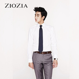 ZIOZIA韩国男装修身纯色长袖衬衫婚礼衬衣金秀贤同款 CAU4WD1901