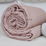 出口高端品质双面60支纯棉贡缎美式全棉绗缝被水洗被夏凉被床盖