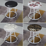 加粗时尚软面方餐桌凳子 彩色时尚创意皮餐凳批发 铁艺矮圆凳