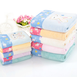 菲依班 纳米纤维宝宝毛巾浴巾套装 超强吸水加厚新生儿婴儿裹身毯