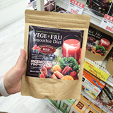 日本直邮 VEGE FRU果蔬酵素代餐粉饱腹补充膳食纤维草莓味300g