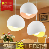 现代简约客厅餐厅灯LED吊灯创意三头餐吊灯个性吧台饭厅灯圆形