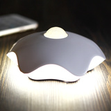 创意光控感应小夜灯 LED节能床头插电光控遥控荷叶小夜灯具喂奶灯
