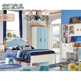 儿童床组合卧室套房成人板木大床环保木质组装衣柜书桌床头柜套装