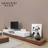 北欧风格原木色电视柜茶几组合现代简约客厅地柜组装胡桃木电视柜