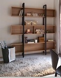 包邮钢木书架六层书柜书橱简易创意落地办公书架置物架组合陈列架