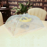 罩餐桌菜伞蕾丝饭菜罩防蝇长方形剩菜罩桌盖可折叠大号厨房遮菜