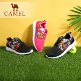 Camel/骆驼女鞋越野跑鞋 韩版休闲时尚涂鸦透气舒适运动鞋网面鞋