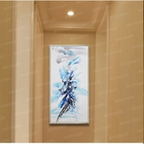 现代简约抽象油画客厅走廊过道壁画欧式纯手绘玄关装饰画竖版挂画