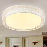 餐厅卧室灯大气客厅吸顶圆灯装饰 暖光现代简约镂空LED智能吸顶灯