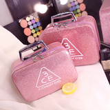 新款韩版石头纹防水便携手提专业化妆包 化妆箱 首饰盒