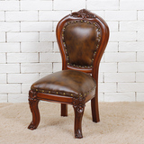 实木茶几凳小板凳小椅子靠背真皮美式矮凳小凳子 头层皮木凳椅子