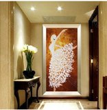 纯手绘芭蕾舞油画 欧美式客厅玄关过道走廊装饰油画 抽象现代名画