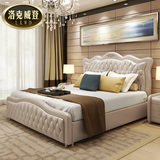 LKWD 真皮床 皮艺床 双人床简约现代主卧床1.5米1.8米婚床软体床