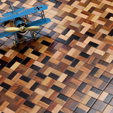 实木复合拼花地板 厂家直销 马赛克地暖艺术背景墙 圣象同质
