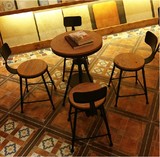 个性咖啡厅桌椅 台实木茶几 休闲桌椅组合 简约升降茶几 创意桌椅