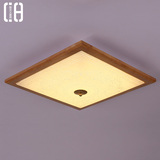 简约LED实木吸顶灯创意玄关阳台走廊过道吸顶灯温馨卧室木质灯具