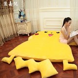 创意多功能沙发床两用1.2双人1.5米折叠皮卡丘床加厚日式懒人沙发