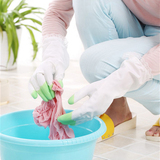 PVC塑胶乳胶带绒加绒手套厨房洗碗家务家用耐用短冬季保暖L码批发