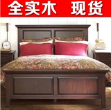 美式纯实木床复古做旧床1.51.8米实木家具厂家直销专业实木定制