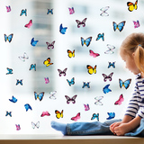 卡通可移除蝴蝶墙贴画儿童房柜子瓷砖玻璃贴纸墙面装饰宝宝幼儿园