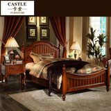 美式实木床儿童床1.2米欧式深色简约单人小床复古环保公主王子床