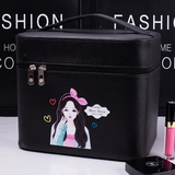 化妆包韩国3CE手提化妆箱 大容量高档护肤品收纳包 专业洗漱包