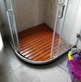 [可定制]榉木地板淋浴防滑木垫实木地板防水踏板浴室淋浴房地板