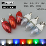 光源独特 水晶 LED节能灯泡 220V 12颗 1W E27 E14 E12 B22