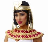 COSPLAY舞台表演服装摄影派对聚会扮演服饰埃及艳后雪纺裙 Cospla