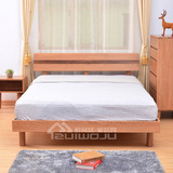 醉窝居纯实木白橡木床 日式时尚简约舒适实木床 撞色设计