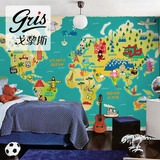 戈黎斯 世界地图 壁纸 墙纸 定制大型壁画 儿童房 背景墙 卧室
