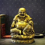 新中式古典树脂陶瓷工艺装饰品玄关佛像招财镇宅雕塑摆件弥勒佛